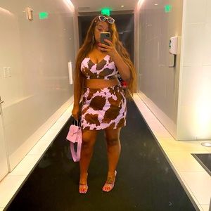 Ivy park crop top and skirt